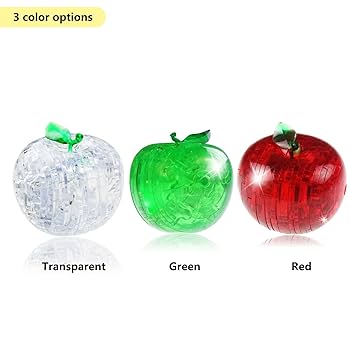 Amazon.com: BTYYIHEX 3D Crystal Apple-Shaped Puzzle, Crystal